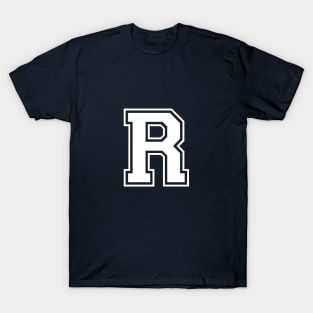 Initial Letter R - Varsity Style Design T-Shirt